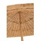 Umbrelă + Masă + Coș Depozitare Ratan + Lemn Tec Natural