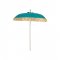 Umbrelă Material Rafie + Lemn Albastru Azur - Alb