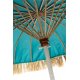 Umbrelă Material Rafie + Lemn Albastru Azur - Alb