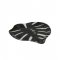 Farfurie LEAF Sticlă Negru - Alb