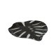 Farfurie LEAF Sticlă Negru - Alb