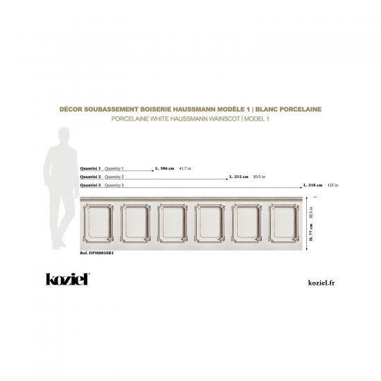 Tapet Haussmann Wainscot 1 alb