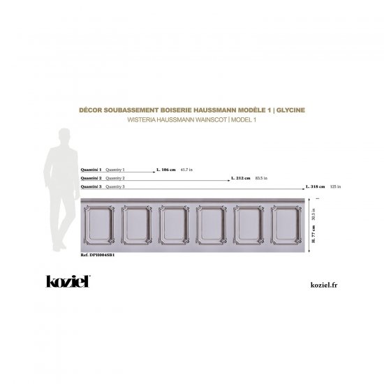 Tapet Haussmann Wainscot 1 violet