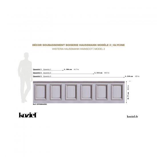 Tapet Haussmann Wainscot 2 violet