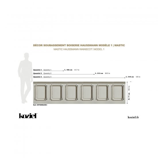 Tapet Haussmann Wainscot 1 verde fistic