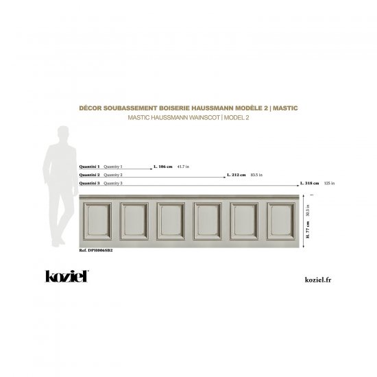 Tapet Haussmann Wainscot 2 verde fistic