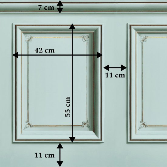 Tapet Haussmann Wainscot 2 Aqua