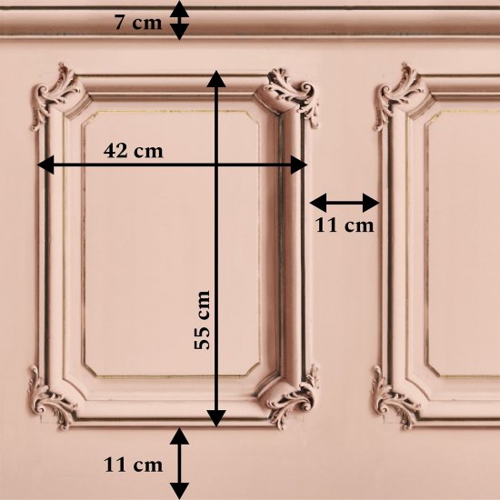 Tapet Haussmann Wainscot 1 roz somon