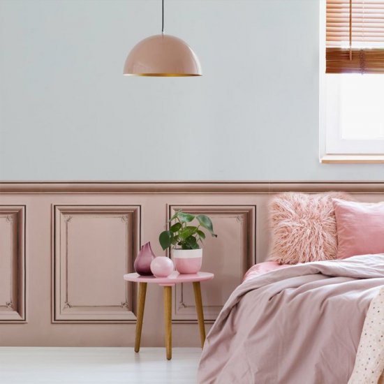 Tapet Haussmann Wainscot 2 roz somon