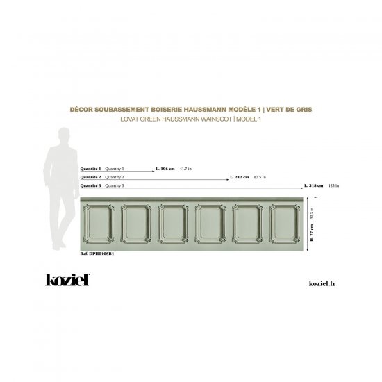 Tapet Haussmann Wainscot 1 verde