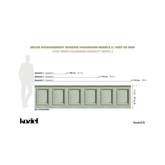 Tapet Haussmann Wainscot 2 verde
