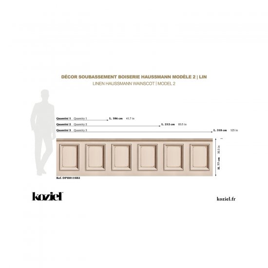 Tapet Haussmann Wainscot 2 crem