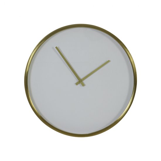 Ceas Perete SEPONI Alb - Bronz Mat
