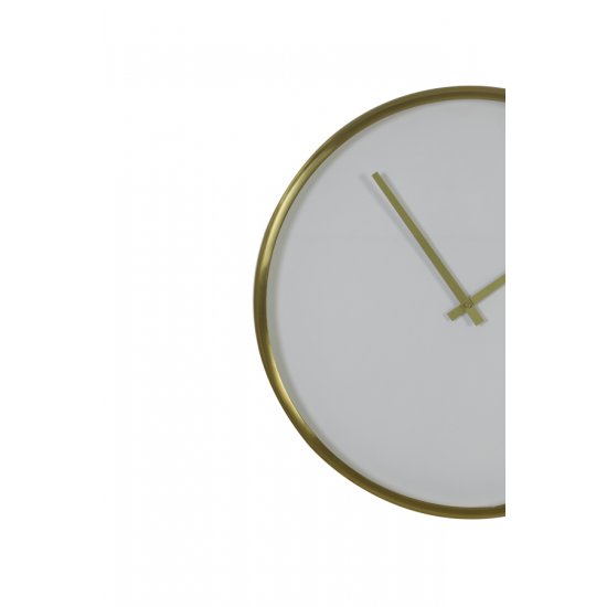 Ceas Perete SEPONI Alb - Bronz Mat