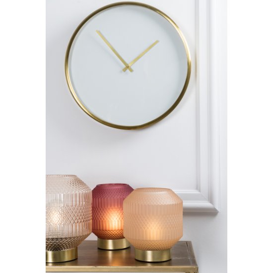 Ceas Perete SEPONI Alb - Bronz Mat