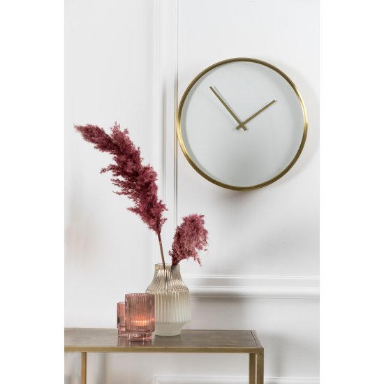 Ceas Perete SEPONI Alb - Bronz Mat