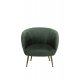 Fotoliu Mâner TILTON Catifea Verde Oliv - Auriu