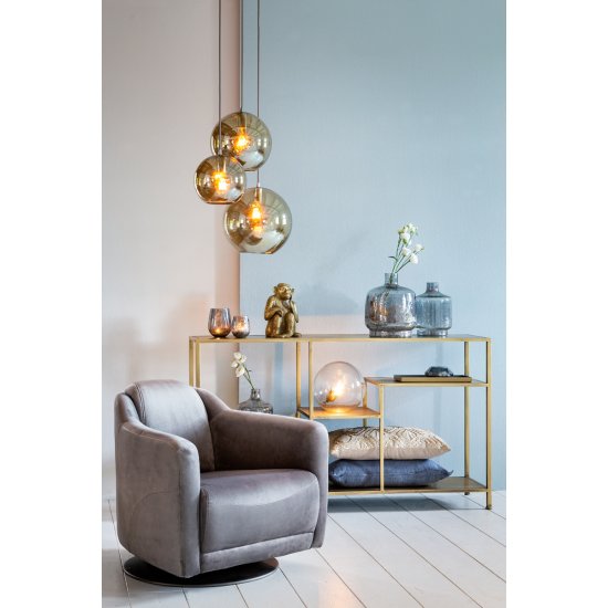 Fotoliu Mâner ZURICH Catifea Gri