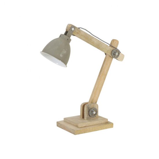 Lampă Birou ELMER Lemn Natural - Gri