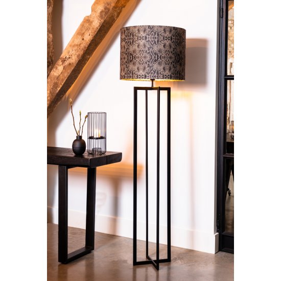 Lumină Podea MACE Negru Mat