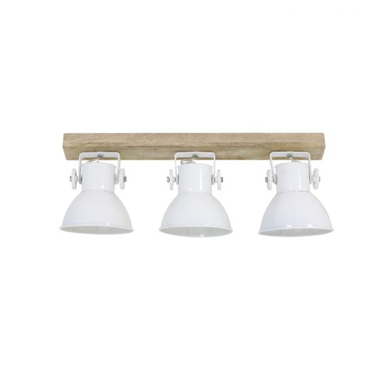 Lampă Suspendată - Perete ELAY Lemn Natural - Alb