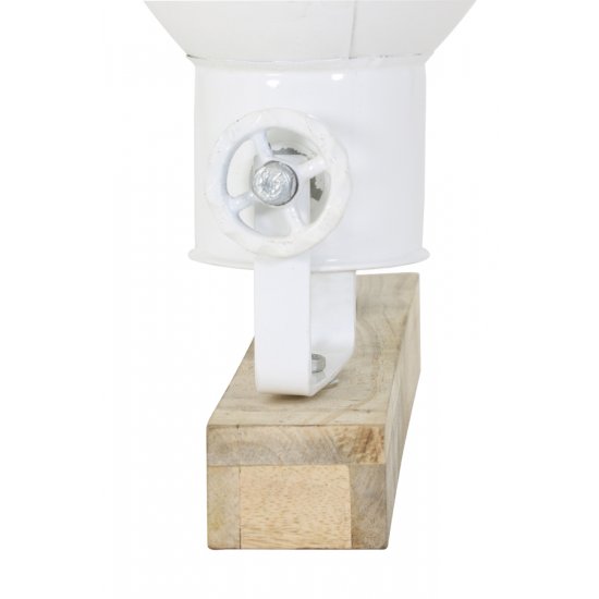 Lampă Suspendată - Perete ELAY Lemn Natural - Alb
