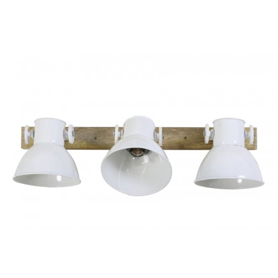 Lampă Suspendată - Perete ELAY Lemn Natural - Alb