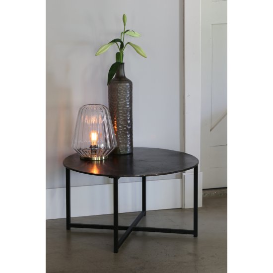 Măsuță Cafea COLLINA Negru Mat - Bronz Brut