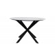 Masă Dining TOMOCHI Marmură Alb - Negru