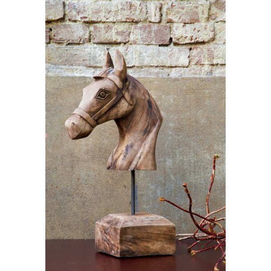 Ornament HORSE Lemn Maro Învechit