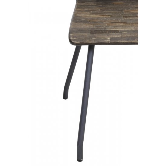 Scaun Dining FLORES Lemn Gri Antichizat