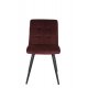 Scaun Dining OLIVE Catifea Bordo - Negru
