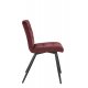Scaun Dining OLIVE Catifea Bordo - Negru