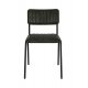 Scaun Dining SOMANDA Piele Verde - Negru
