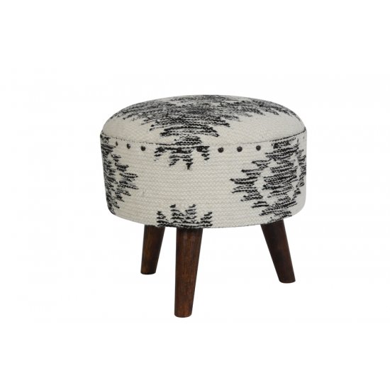Taburet RIMAGO Lemn Negru - Alb