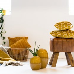 Vază Deco DULCI Galben Ocru