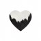 Suport Pahar COW HEART Negru - Alb