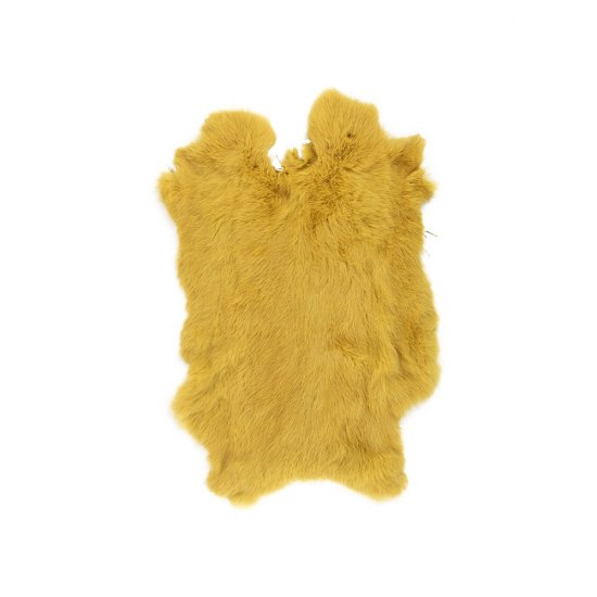 Covor Piele Iepure Galben