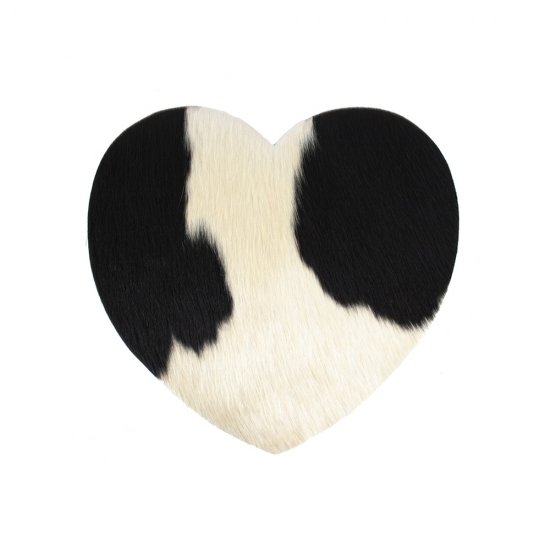 Napron COW HEART Negru - Alb