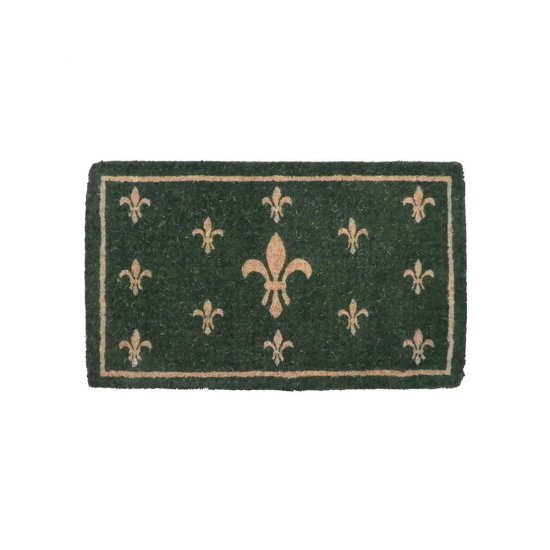 Preș Ușă Coir FLEUR DE LIS Verde