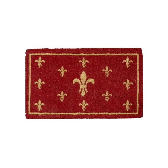 Preș Ușă Coir FLEUR DE LIS Roșu