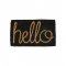 Preș ușă HANDMADE HELLO Negru