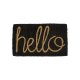 Preș ușă HANDMADE HELLO Negru