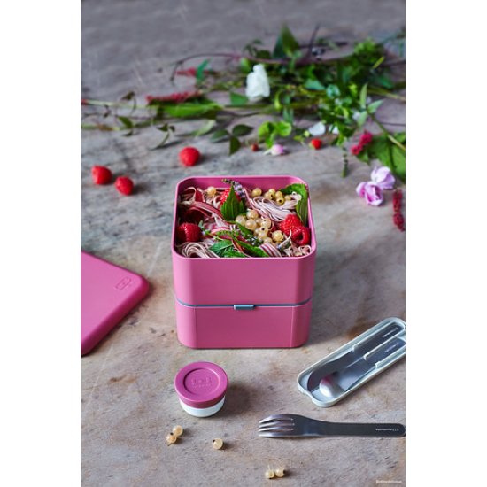Caserolă Mâncare BENTO MB SQUARE Roz Bujor
