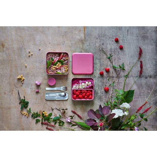 Caserolă Mâncare BENTO MB SQUARE Roz Bujor