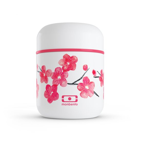 Caserolă Termoizolantă BENTO MB CAPSULE Flori Cireș Alb - Roz