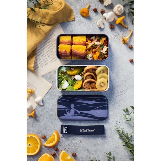 Caserolă Mâncare - Desert BENTO MB ORIGINAL MICUL PRINȚ Alb - Albastru