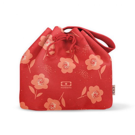 Geantă Caserolă MB POCHETTE M Flori Mac Roșu