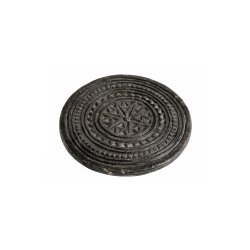 Suport Pahar Rotund Gravat STONE Negru