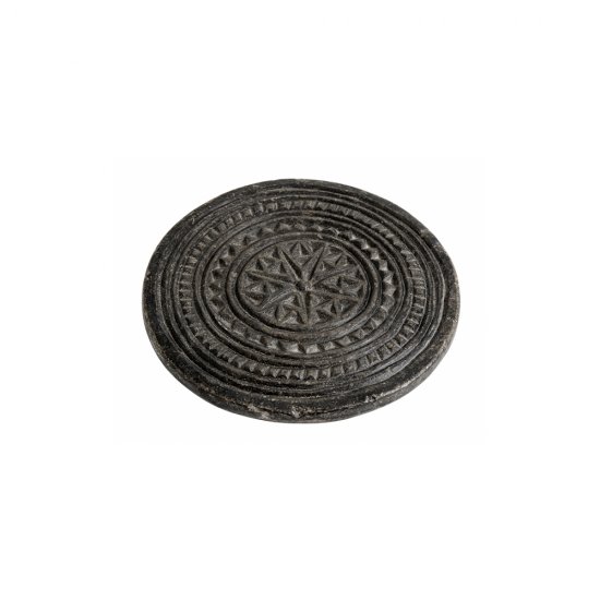 Suport Pahar Rotund Gravat STONE Negru